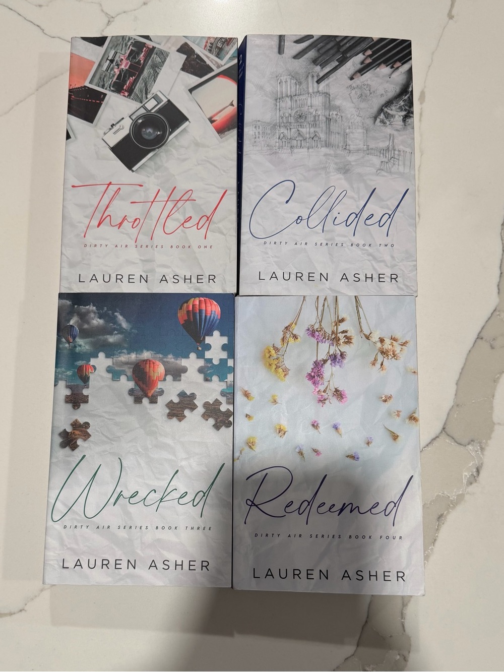 Dirty Air Series Paperback Book Set — Red, Blue, Green, Purple Covers